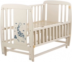Дитяче ліжко Babyroom Giraffe маятник, відкидний бік DJMO-02 бук ivory